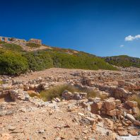 Развалины античного города Итанос, одного из важнейших городов на востоке острова Крит, Греция
