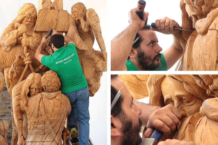 Музей деревянной скульптуры в Аксос: Снятие с креста - Георгиос Кутантос