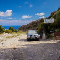 Такси на выходе из ущелья Имброс, остров Крит, Греция